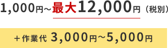 1,000～最大12,000円